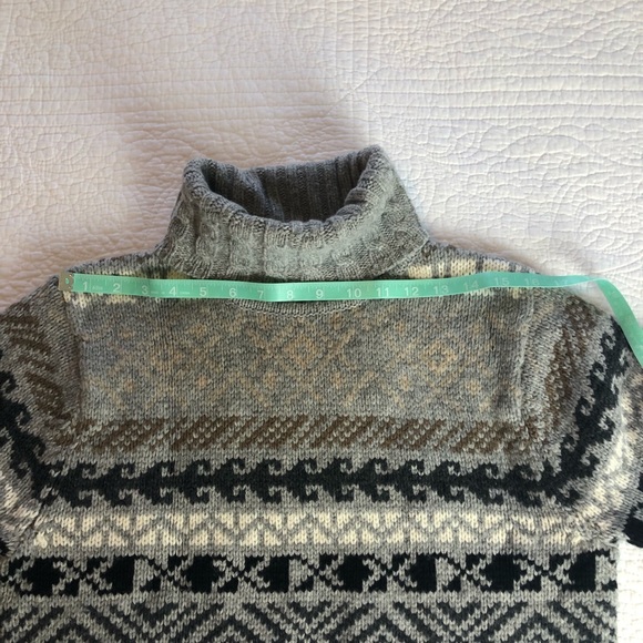 NEWTON TRADING CO Vintage 100% Wool Turtleneck Sweater southwestern stripe M - Picture 7 of 12